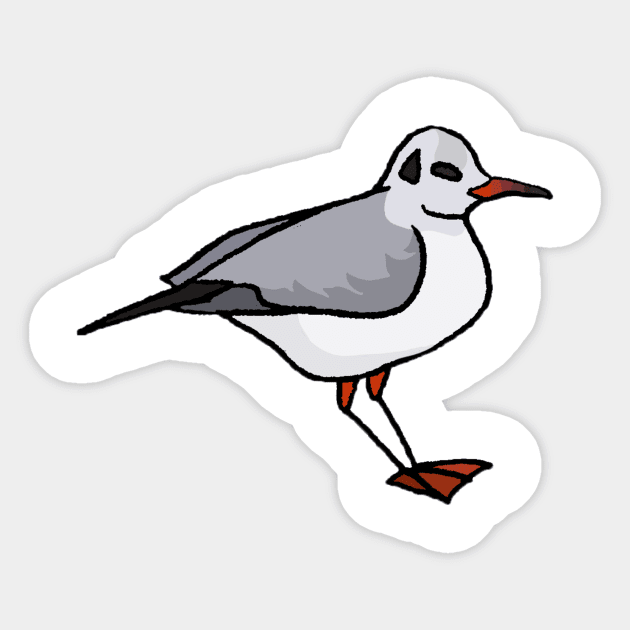 Mr. Gull Sticker by IndiasIllustrations